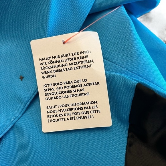 ASOS DESIGN - NWT Tall Relaxed Straight Suit Blazer in Turquoise Blue Sz 8 Tall - Picture 10 of 11